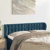 vidaXL Kopfteil mit Ohren Dunkelblau 147x23x78/88 cm Samt
