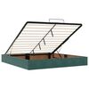 vidaXL Ottoman-Bett mit Matratzen Dunkelgr&uuml;n 200x200 cm Samt