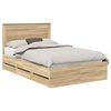 vidaXL Bettrahmen Sonoma-Eiche 135 x 190 cm Ingenieurs Holz
