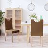 vidaXL Esszimmerst&uuml;hle 2 Stk. Braun Stoff