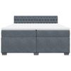 vidaXL Boxspringbett mit Matratze Dunkelgrau 200x200 cm Samt