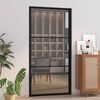vidaXL Innent&uuml;r 102,5x201,5 cm Schwarz ESG-Glas und Aluminium
