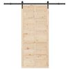 vidaXL Schiebet&uuml;r Braun 100 x 208 cm Massives Kiefernholz