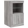 vidaXL Sideboard mit LED-Leuchten Grau Sonoma 163x37x67 cm