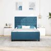 vidaXL Boxspringbett mit Kopfteil Dunkelblau 140 x 200 cm Samt