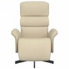 vidaXL Relaxsessel mit Fu&szlig;teil Creme Stoff