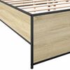 vidaXL Bettgestell Sonoma-Eiche 140x200 cm Holzwerkstoff und Metall