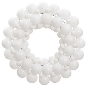 vidaXL Weihnachtskranz Wei&szlig; 45 cm Polystyrol