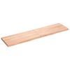 vidaXL Tischplatte Hellbraun 160x40x(2-4)cm Massivholz Eiche Behandelt