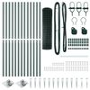 vidaXL Zaun mit Pfosten Gr&uuml;n 1,2 x 25 m Stahl und PVC