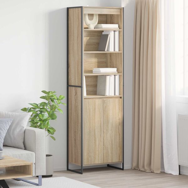 vidaXL Hohe Schr&auml;nke 2 pcs Sonoma 60 x 36 x 200 cm Holzwerkstoff