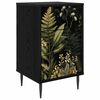 vidaXL Nachttisch RHENEN Schwarz Eichen-Optik 36 x 33 x 61 cm