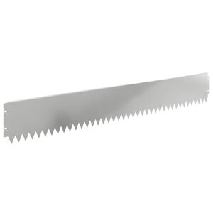 vidaXL Raseneinfassung 20 Stk. 103 x 15 cm Stahl Silber