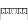 vidaXL Kopfteil Metall Schwarz 193 cm