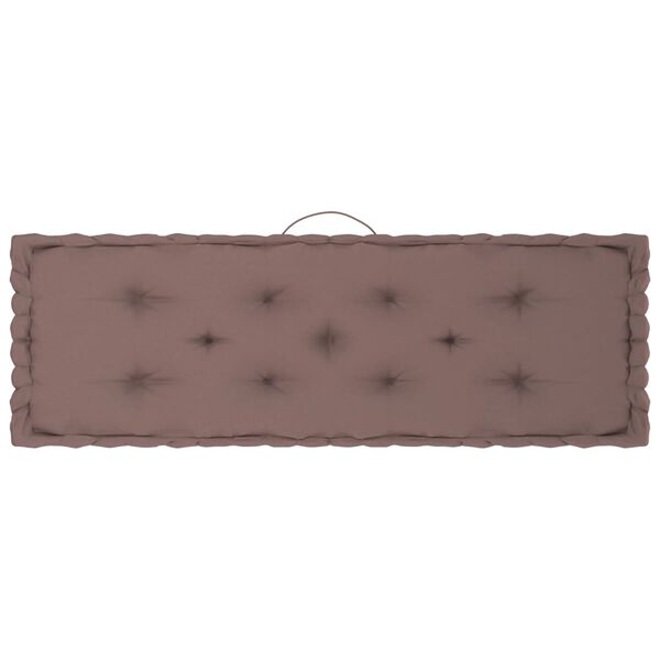 vidaXL Palettenkissen 4-tlg. Taupe Baumwolle