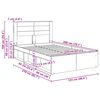 vidaXL Bettrahmen Altholz 120 x 200 cm Massives Kiefernholz