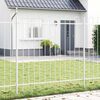 vidaXL Gartenzaun 2 pcs Grau 3,4 x 1 m Pulverbeschichteter Stahl
