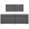vidaXL Boxspringbett mit Matratze Dunkelgrau 200x200 cm Stoff