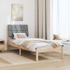 vidaXL Bettgestell mit gepolstertem Kopfteil Braun 75 x 190 cm