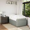 vidaXL Boxspringbett mit Matratze Hellgrau 100x200 cm Samt