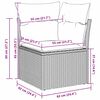 vidaXL Garten-Sofa-Set mit Kissen mit Speicher 9 pcs Schwarz