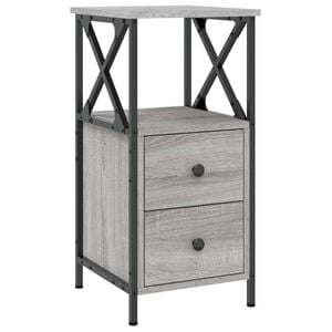 vidaXL Nachttisch Grau Sonoma-Eiche 34x35,5x70 cm Holzwerkstoff