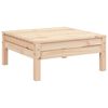 vidaXL Gartensofa 2-Sitzer mit Hocker Massivholz Kiefer