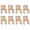 vidaXL Gartenst&uuml;hle 8 Stk. Massivholz Teak