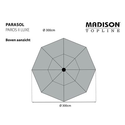Madison Sonnenschirm Paros II Luxe 300 cm Ecru