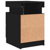 vidaXL Nachttisch mit LED-Leuchten Schwarz 35x39x55 cm