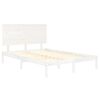 vidaXL Massivholzbett Wei&szlig; 120x190 cm