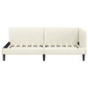 vidaXL Eckbettgestell Creme 100 cm x 200 cm SamtundSperrholz