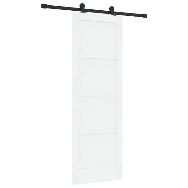 vidaXL Schiebet&uuml;r ORKDAL Wei&szlig; 73,5 x 211 cm Massives Kiefernholz