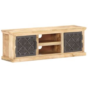 vidaXL TV-Schrank mit Stahlt&uuml;ren 120x30x40 cm Mango Massivholz