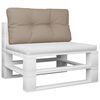 vidaXL Palettenkissen Taupe 70x40x12 cm Stoff