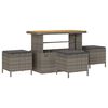 vidaXL Gartensofa-set mit Kissen 14 pcs Grau Poly-Rattan