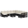 vidaXL Gartensofa-set 12 Stk. Schwarz Poly-Rattan