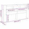 vidaXL LED Kopfteil Schwarz Eichen-Optik 200 x 18,5 x 103,5 cm