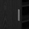 vidaXL Badezimmerschrank mit T&uuml;r Schwarz Eichen-Optik 63 x 29 x 55 cm