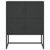 vidaXL Highboard Schwarz 80x35x100 cm Stahl