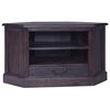 vidaXL Eck-TV-Schrank Hellschwarz 80x40x49 cm Massivholz Mahagoni