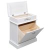 vidaXL Schuhschrank Wei&szlig; 50 x 28 x 58 cm Paulownia Holz