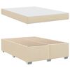 vidaXL Bettrahmen mit Matratze Creme 160 x 200 cm Stoff