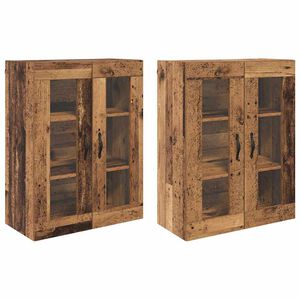 vidaXL Wandschr&auml;nke 2 Stk. Altholz 69,5 x 34 x 90 cm Holzwerkstoff