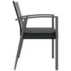 vidaXL Gartenst&uuml;hle mit Kissen 2 Stk. Schwarz 56,5x57x83cm Poly Rattan