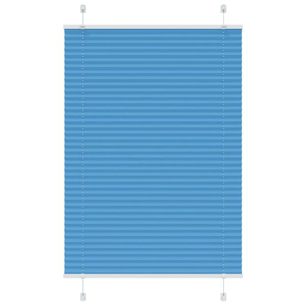 vidaXL Plissee Blau 85x100 cm Stoffbreite 84,4 cm Polyester