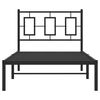 vidaXL Bettgestell mit Kopfteil Metall Schwarz 90x190 cm