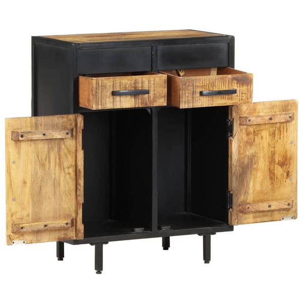 vidaXL Sideboard 60&times;30&times;75 cm Raues Mangoholz