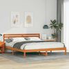 vidaXL Bettrahmen Braun 200 x 200 cm Massives Kiefernholz
