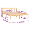 vidaXL Massivholzbett Kiefernholz 140x190 cm